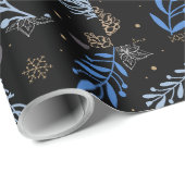 Natuur Modern Botanisch Kerstcadeau Cadeaupapier (Rol Hoek)