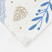 Natuur Modern Botanisch Kerstcadeau Fleece Deken (Hoek)