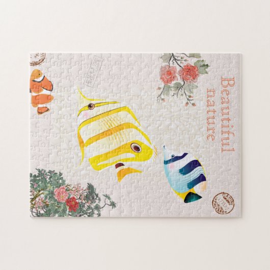 Natuur  moderne visvloeren verlaten legpuzzel (Horizontaal)