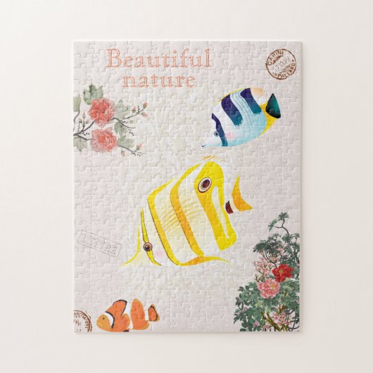 Natuur  moderne visvloeren verlaten legpuzzel (Verticaal)