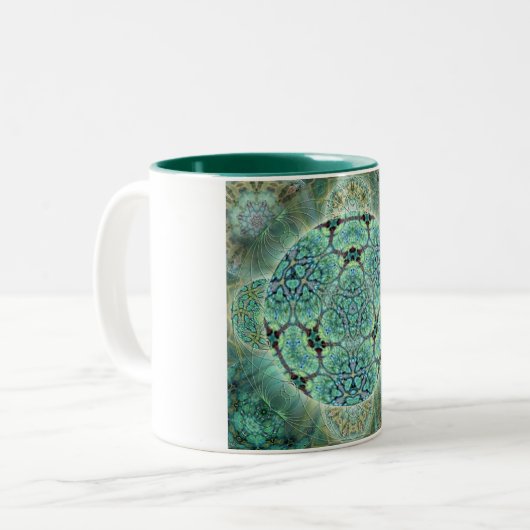 Natuur moeder tweekleurige koffiemok (Voorkant links)