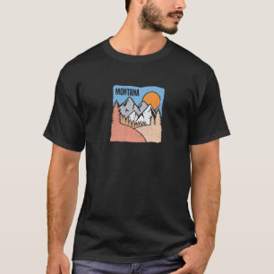 Natuur Montana Mountain Design voor trotse Montana T-shirt