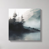 Natuur Mooie Lake Art Stretched Canvas Print (Voorkant)