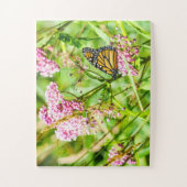 Natuur mooie vlinder en wilde bloemen legpuzzel (Verticaal)