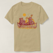 Natuur Moose Forest Beer Canoe T-shirt (Design voorkant)