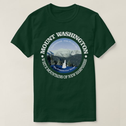  Natuur Mount Washington Wandelberg T-shirt (Design voorkant)