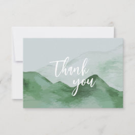 Natuur Mountain Forest Wedding Bedankt kaarten