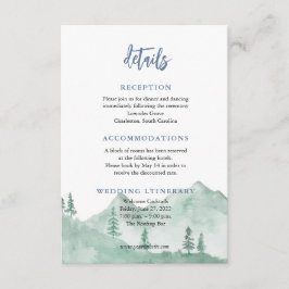 Natuur Mountain Forest Wedding Enclosure kaarten