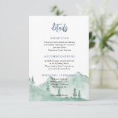 Natuur Mountain Forest Wedding Enclosure kaarten (Staand voorkant)