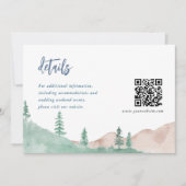 Natuur Mountain Forest Wedding Enclosure kaarten (Voorkant)