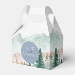 Natuur Mountain Forest Wedding Favoriet Box Bedankdoosjes