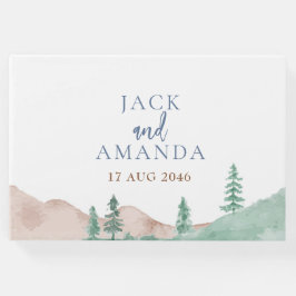 Natuur Mountain Forest Wedding Guestbook Gastenboek