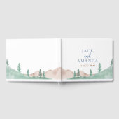 Natuur Mountain Forest Wedding Guestbook Gastenboek (Volledig)