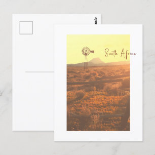 Natuur Mountain South Africa ZA Wind Pump Briefkaart