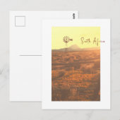 Natuur Mountain South Africa ZA Wind Pump Briefkaart (Voorkant / Achterkant)