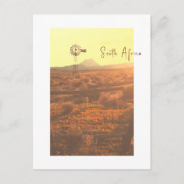 Natuur Mountain South Africa ZA Wind Pump Briefkaart