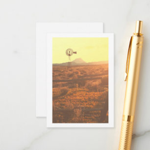 Natuur Mountain South Africa ZA Wind Pump Informatiekaartje