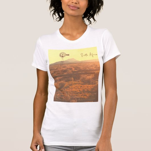 Natuur Mountain South Africa ZA Wind Pump T-shirt (Voorkant)