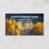 natuur Mountain Yellow Aspen herfst Landschap Visitekaartje (Achterkant)