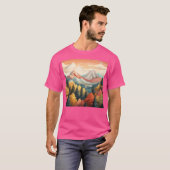 Natuur Mountains Pattern Active T-shirt (Voorkant volledig)