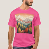 Natuur Mountains Pattern Active T-shirt (Voorkant)