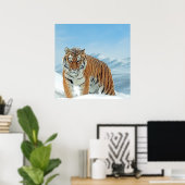Natuur Mountains Tiger Winter Snow Photo Poster (Thuiskantoor)
