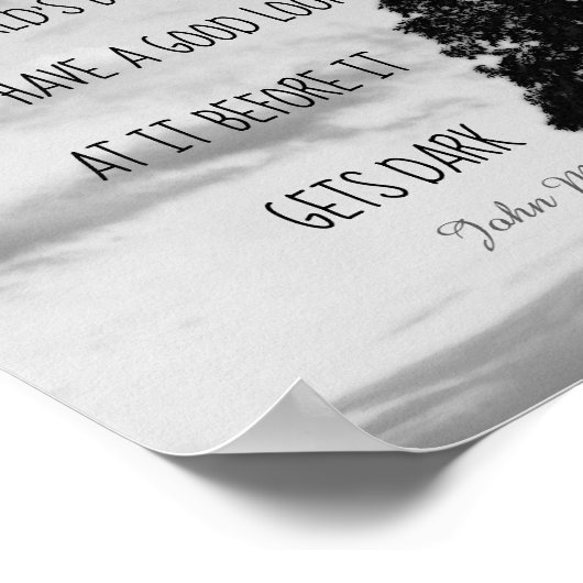 natuur Muir citeert poster fotografie wandkunst (Hoek)