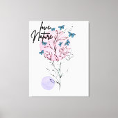 Natuur muur minimalistische bloemenillustratie Pos Canvas Afdruk (Voorkant)