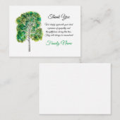 Natuur na begrafenis dank je kaarten notitiekaartje (Voorkant / Achterkant)