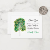 Natuur na begrafenis dank je kaarten notitiekaartje (Voorkant / Achterkant in situ)