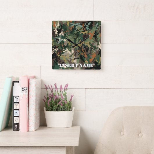 Natuur nabootsen: De wetenschap van Camouflage Vierkante Klok (Leeskamer)