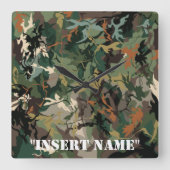 Natuur nabootsen: De wetenschap van Camouflage Vierkante Klok (Voorkant)