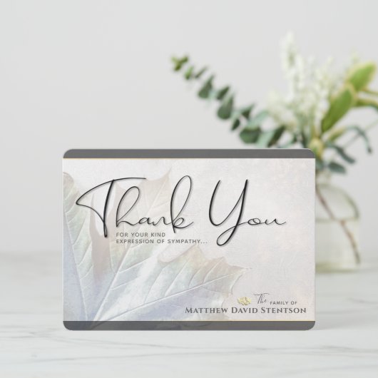 Natuur najaar lederen lederen medeleven kaart (Staand voorkant)