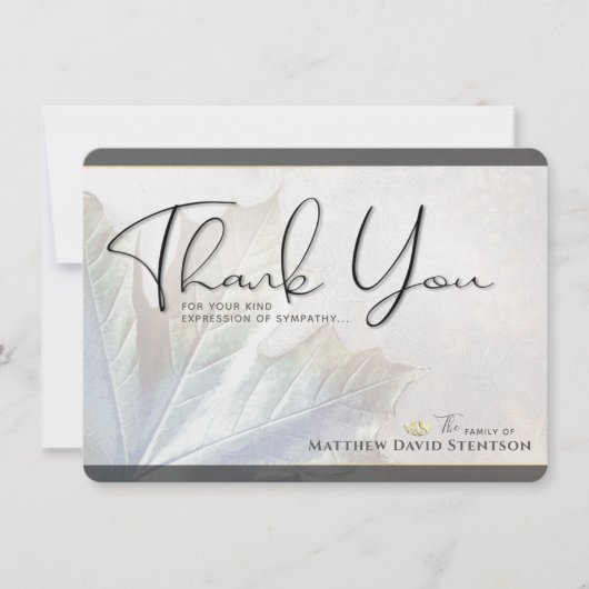 Natuur najaar lederen lederen medeleven kaart (Voorkant)