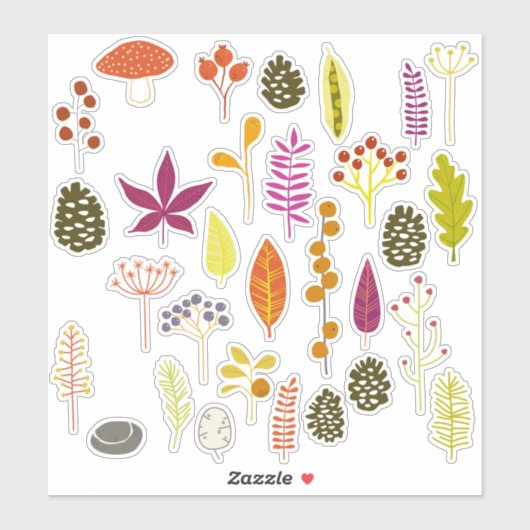 Natuur najaar sticker (Vel)