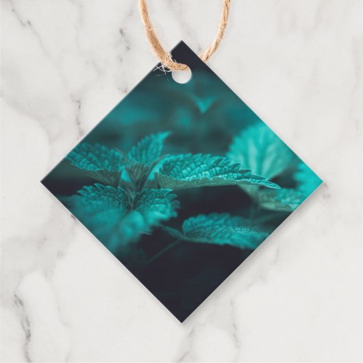 Natuur nettle-streaming foto bedankjes labels (Voorkant)