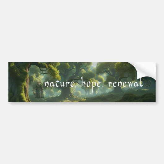 Natuur New age Bumpersticker, hoop, vernieuwing Pa Bumpersticker (Voorkant)