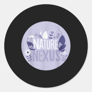 Natuur Nexus - Harmonische Natuur voor milieu P Ronde Sticker
