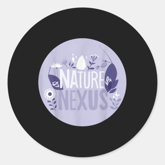 Natuur Nexus - Harmonische Natuur voor milieu P Ronde Sticker (Voorkant)