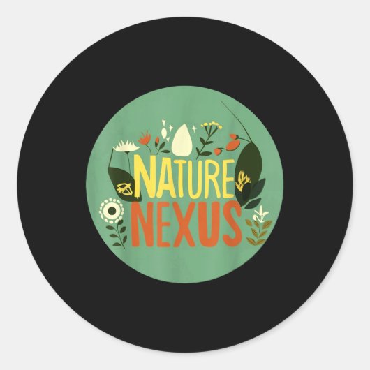 Natuur Nexus - Harmonische Natuur voor milieu P Ronde Sticker (Voorkant)