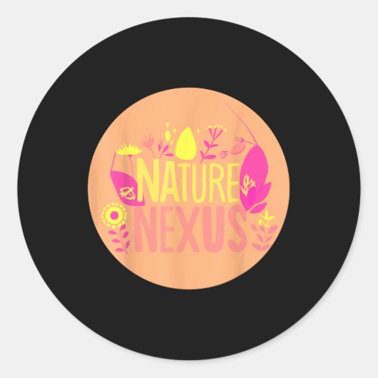 Natuur Nexus - Harmonische Natuur voor milieu P Ronde Sticker (Voorkant)