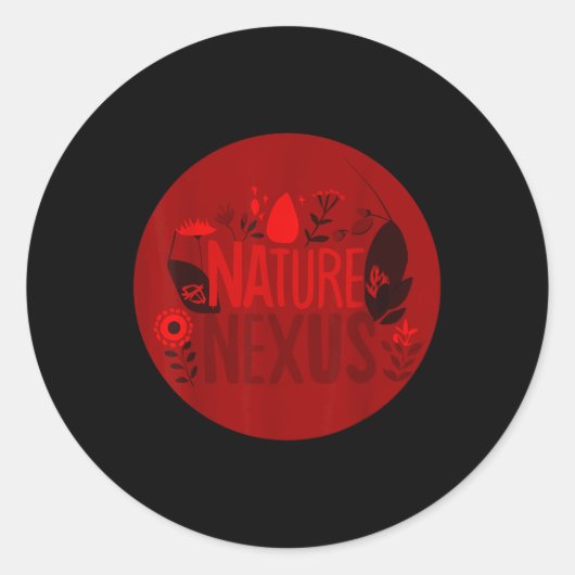 Natuur Nexus - Harmonische Natuur voor milieu P Ronde Sticker (Voorkant)