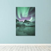 Natuur Noordelijke lampjes Foto Canvas Afdruk (Insitu (Houten vloer))