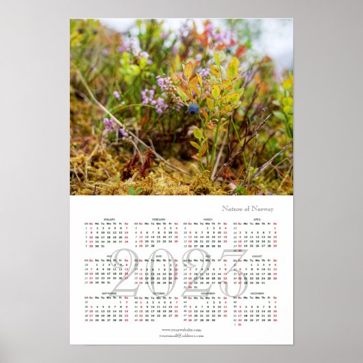 Natuur Noorwegen, kalender 2023 Poster (Voorkant)
