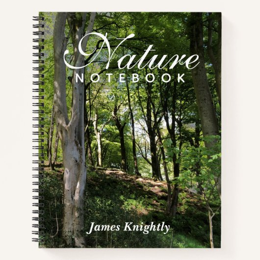 Natuur notitieboek met naam van de eigenaar (Voorkant)