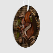 Natuur Nut Squirrel Aangepaste naam Ornament (voorkant)