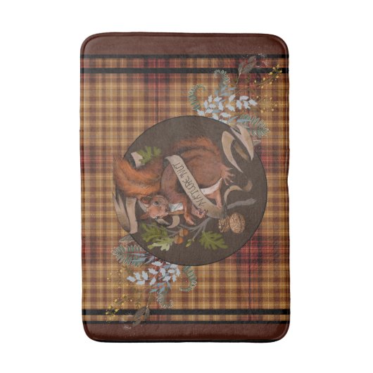 Natuur Nut Squirrel Badmat (Voorkant Verticaal)