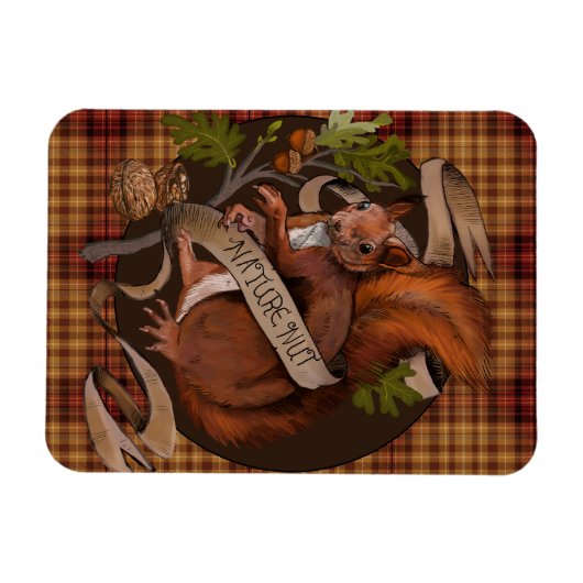 Natuur Nut Squirrel Magneet (Horizontaal)