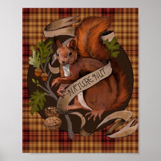 Natuur Nut Squirrel Poster (Voorkant)
