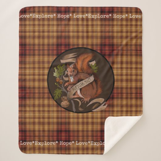 Natuur Nut Squirrel Sherpa Blanket Sherpa Deken (Voorkant)